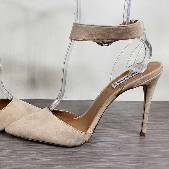 Steve Madden Diva Pointed Toe Pump, Nude Suede, Womens Size 8.5 M - Picture 6 of 11